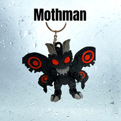 Mothman Flexi Horror Toy 3D Printed Articulated Halloween Figure 2.5″ Tall Scary