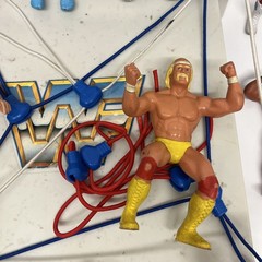 WWF 1985 Sling Em Fling Em Ring & Lot Of 12 Wrestling Figures, 1984 ~ 1986 VTG