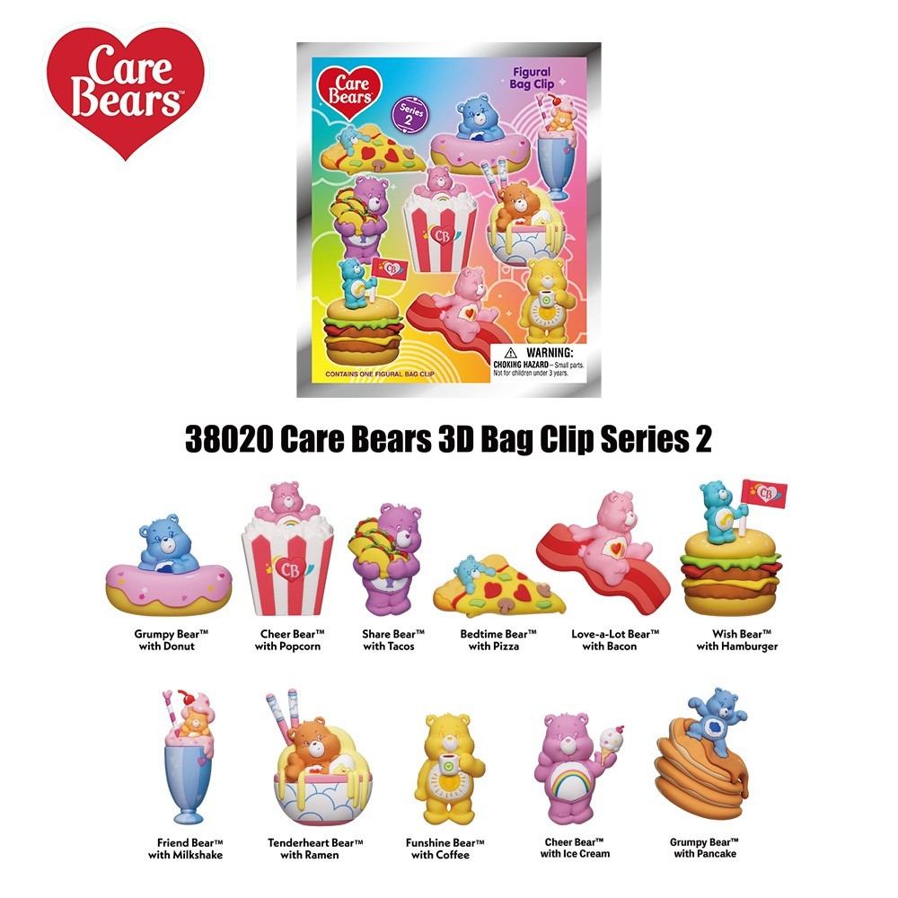 Care Bears Series 2 Blind Bag Figural Foam Clip Random 1pc Mystery Toy Gift