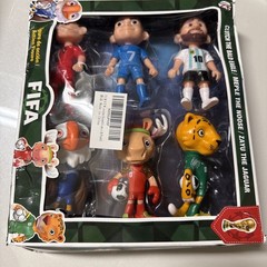 FIFA Soccer Football Stars & Mascots 6‑Pack – Messi Ronaldo – New – Damaged Box