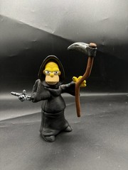 Grim Reaper Homer Mexican Bootleg Action Figure With Accesories