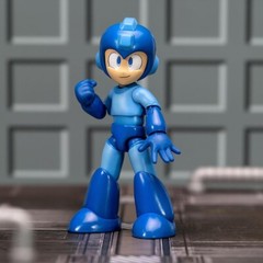 4″ MEGA MAN figure JADA TOYS capcom ROCKMAN megaman 1:12 SCALE w/ BUSTER + STAND