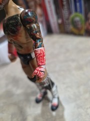 WWE AEW CUSTOM CM Punk Wrestling Action Figure Jazwares Bloody