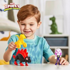 Marvel Spidey and Friends 4-Inch Dino-Webs Set | Dino Spin & Ghost-Spider