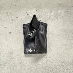 PB-SPD-VST: 1/12 Spiderman Noir Style black faux leather vest for 6″ slim figure