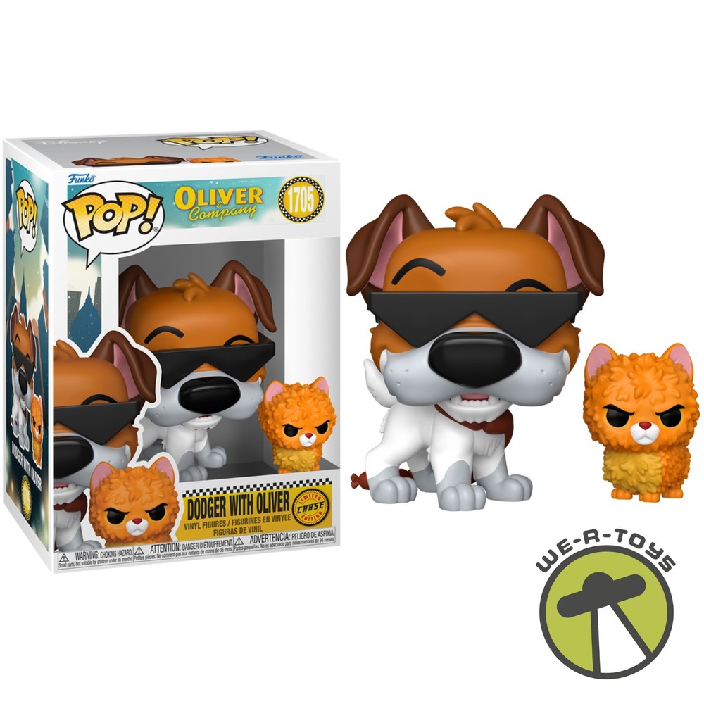 Funko Pop Oliver and Company Dodger with Oliver Vinyl Figure #1705 CHASE