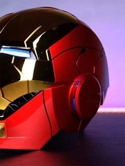 US!! Iron Man MK5 1:1 Helmet Wearable Voice-control Golden Mask Cosplay AUTOKING