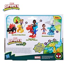 Marvel Spidey and Friends 4-Inch Dino-Webs Set | Dino Spin & Ghost-Spider