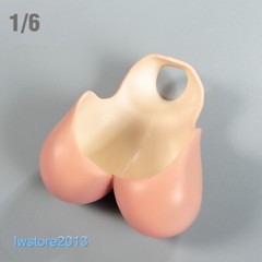 1:6 Suntan Normal Breast Bust Cover Model F 12” Female TBL Action Figure Body