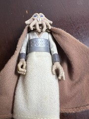 VINTAGE STAR WARS ROTJ RETURN OF THE JEDI 1983 SQUID HEAD ORANGE BROWN CAPE READ
