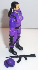 G.I. JOE FIGURE CUSTOM 2007 Cobra Night Stalker Female Trooper (PURPLE)