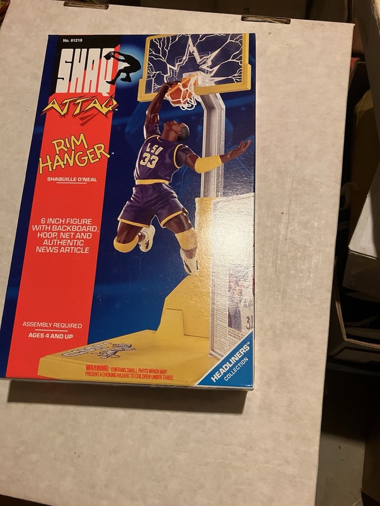 Kenner Shaq Attaq Rim Hanger Shaquille O’Neal 6in Figure w/ Hoop Set 1993