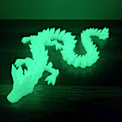 Glow in the Dark Crystal Dragon – 26″ Articulated Flexi Dragon