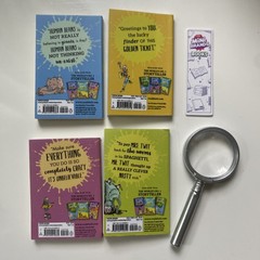 Mini Brands Books x4 Roald Dahl Set: BFG, Matilda, Twits, Charlie + bookshelf