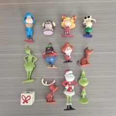12PCS Grinch Figure Set How the Grinch Stole Christmas Mini PVC Collectible Toy