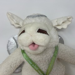 Target Vtg Baby Lamb Chop Puppet Christmas Angel Bell Plush 1993 Shari Lewis 17″