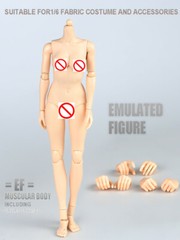 US STOCK 1/6 Pale Skin Large Breast Action Figure Body Half-seamless Breast Toy