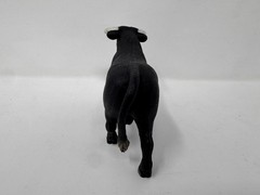 Schleich Retired 2017 Black Bull White Horns Farm Animal Figure