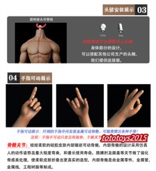 LDDOLL 32Boy 1:6 Normal Skin Finger Bone Silicone Male Body Doll Fit 12” Head