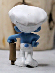 Smurf Baker Collectible Figurine McDonalds Happy Meal Toy 2011 PVC Plastic