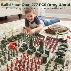 277 PCS Army Men Military Playset, Army Men Toys for Boys 812, Military Soldi…