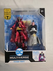 McFarlane DC Multiverse Psycho-Pirate Gold Label BAF The Monitor Figure W/Damage