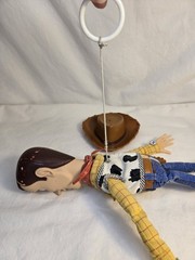 Disney Pixar Toy Story Fire Fightin’ Woody Soft Doll 2004 Drawstring WORKS READ