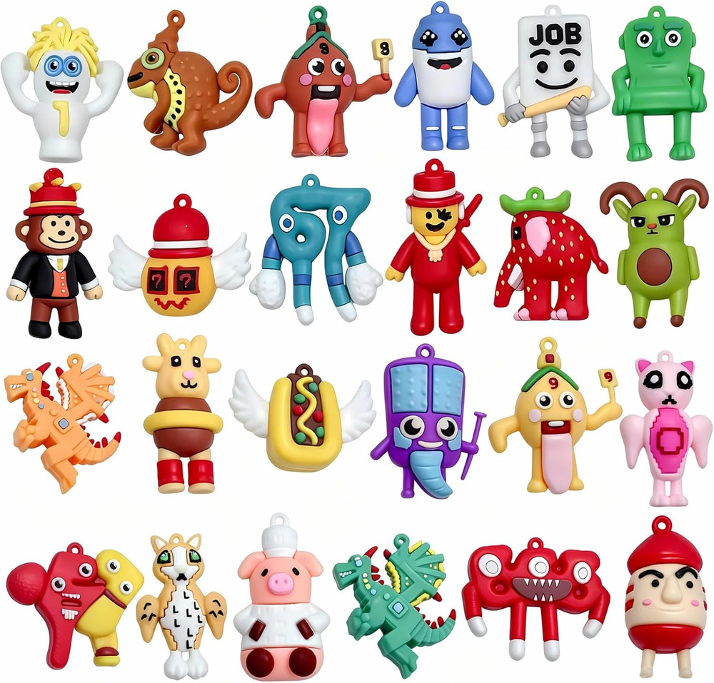 24PCS Steal a Brainrot Figure Set – Italian Brainrot Character Display Collectio