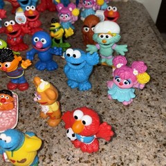 Sesame Street Big Bird Count Bert Ernie Elmo Jim Henson Muppets Figures Lot 4038