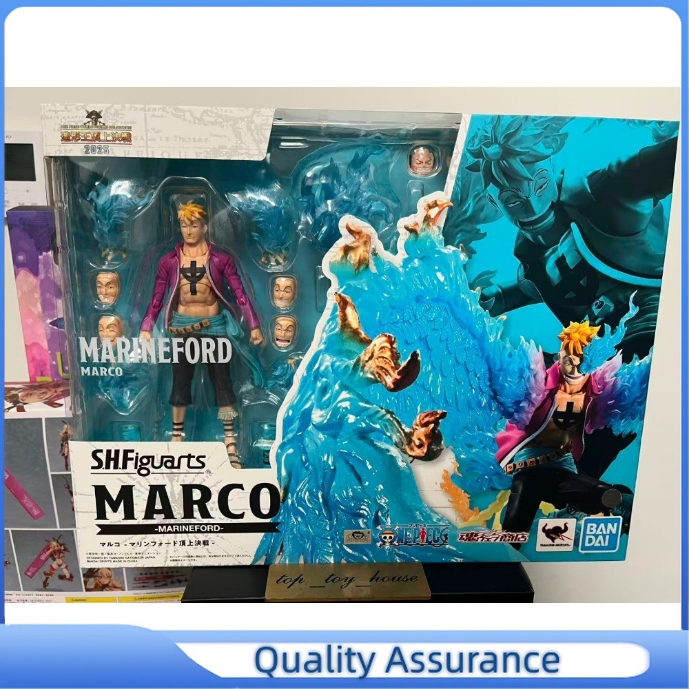 1PCS Bandai S.H.Figuarts One Piece Marco Battle of Marineford Action Figure In