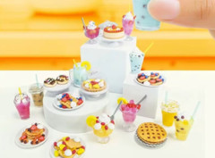NEW Toy maker make it mini food MANGO POMELO FRUIT CUP & MANDARIN DUCK MILK TEA