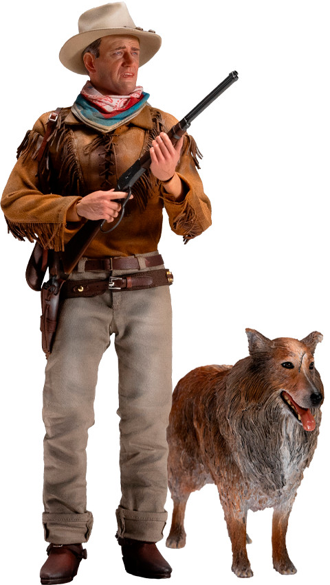 Sideshow THE DUKE John Wayne & Dog Sam Deluxe Action Figure Scale 1/6
