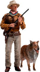 Sideshow THE DUKE John Wayne & Dog Sam Deluxe Action Figure Scale 1/6