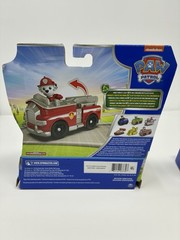 Lot 2 NIB Paw Patrol Vehicle, Action Figure Rubble Bulldozer Marshall Fire Truck
