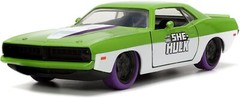 Jada Toys Marvel She-Hulk & 1973 Plymouth Barracuda 1:32 Scale Die-Cast Car
