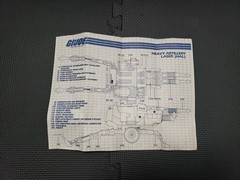 1982 GI Joe Blueprint Instructions Hal Heavy Artillery Laser Vintage Hasbro ARAH