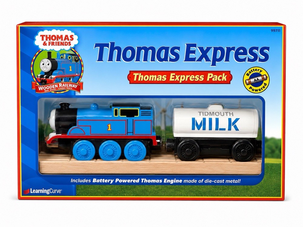 Thomas and Friends Wooden Railway Battery Powered Percy Express Pack NEW IN BOX