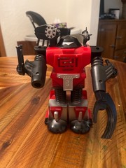 Trendmasters Transforming Robot Toy Action Figure Red Silver 1996 untested