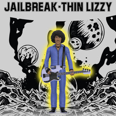 Super7 Reaction Figure Thin Lizzy Phil Lynott (Jailbreak) – 3.75″ Thin Lizzy Act