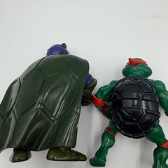 Vintage TMNT Action Figure Lot Playmates Dark Turtle Samurai Leo Sewer Swim Raph