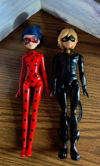 Miraculous LADYBUG CAT NOIR Action Figures Doll Lot 2 Playmates Zag Heroez 2024