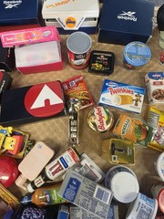 Large Mixed Lot Surprise Zuru Mini Brands over 350 pieces with shelves golden