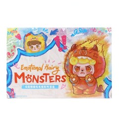 JOTOYS Q.KID Emotional Hairy Monsters Series Set of 6 Box Plush Art Toy Cute