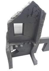 WW1 WW2 1:18 Scale Battle Damaged Building Diorama – Ideal for 3.75-4″ Figures