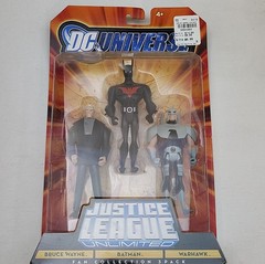 BRUCE WAYNE, BATMAN & WARHAWK JUSTICE LEAGUE UNLIMITED UNOPENED MATTEL 2008