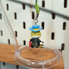 KEWPIE Baby as DISNEY JIMINY CRICKET 1″ Mini Figure KEYCHAIN CHARM Toy Miniature