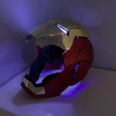 Autoking Iron Man Hero Helmet MK 5 1:1 Voice Touch Remote Control Sounds Effects