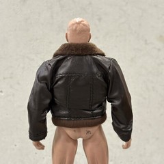 PB-JKT-RH: 1/12 Brown Faux Leather Jacket for McFarlane DC Direct Red Hood