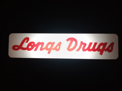 Retro Longs Drug Store logo 10″ lightbox sign retro store sign display