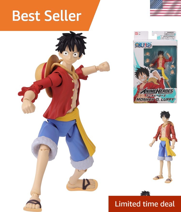 Collectible Anime Heroes Monkey D. Luffy – 16.5cm Action Figure with Accessories
